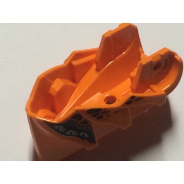 LEGO USED BIONICLE REPLACEMENT PART  15359 ( 16741 )  ORANGE CREATURE HEAD UPPER PART DECO 1