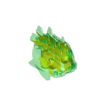 LEGO USED BIONICLE REPLACEMENT PART 57553 HEAD ( BAD ) n° 6 2007 GREEN