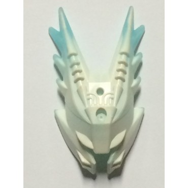 LEGO USED BIONICLE REPLACEMENT PART 64303 MASK 17 2009 MULTI WHITE & LIGHT BLUE