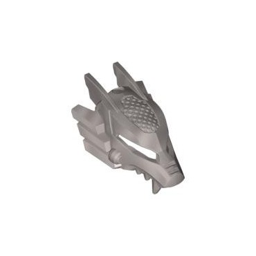 LEGO USED BIONICLE REPLACEMENT PART 92228 HELMET 5 ( WOLF ) SILVER MET.