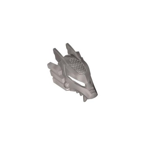 LEGO USED BIONICLE REPLACEMENT PART 92228 HELMET 5 ( WOLF ) SILVER MET.