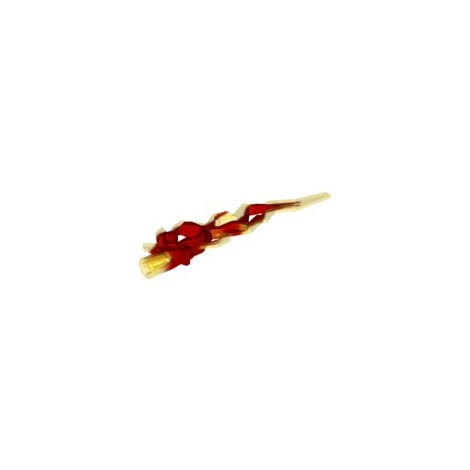 LEGO USED BIONICLE REPLACEMENT PART 11302  FLAME 3X10X1 W/ CROSSHOLE MULTICOLOUR RED - YELLOW