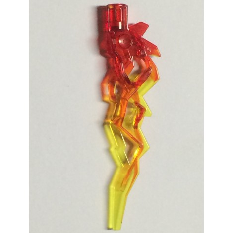 LEGO USED BIONICLE REPLACEMENT PART 11302  FLAME 3X10X1 W/ CROSSHOLE MULTICOLOUR RED - YELLOW