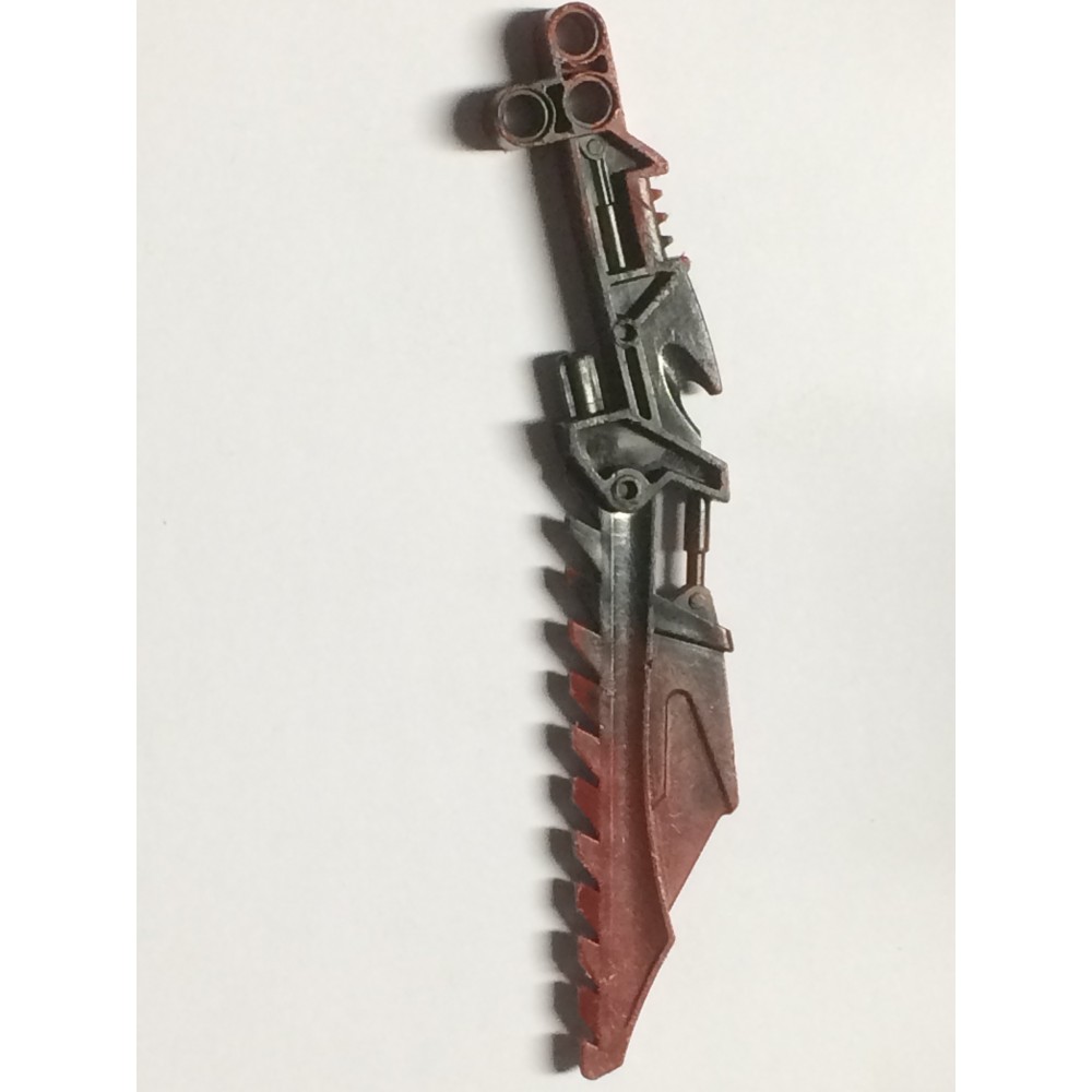 LEGO USED BIONICLE REPLACEMENT PART 47335  SWORD  MULTICOLOR RED / BLACK