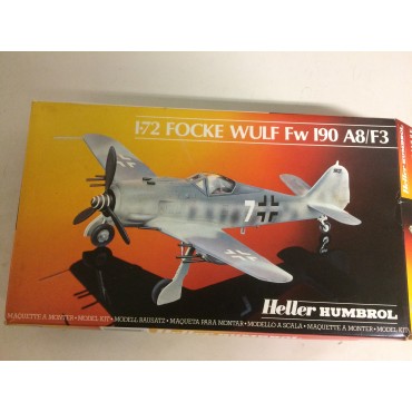 modellino in plastica HELLER HUMBOROL 80235 FOCKE WULF FW 190 A8/F3 scala 1: 72 nuovo in scatola  aperta e danneggiata