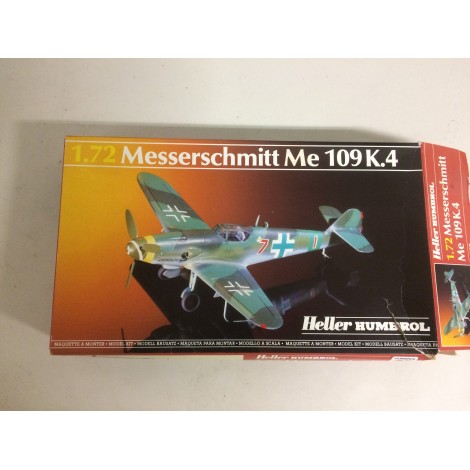 modellino in plastica HELLER HUMBOROL 80229 MESSERSCHMITT ME 109 K4 scala 1: 72 nuovo in scatola  aperta e danneggiata