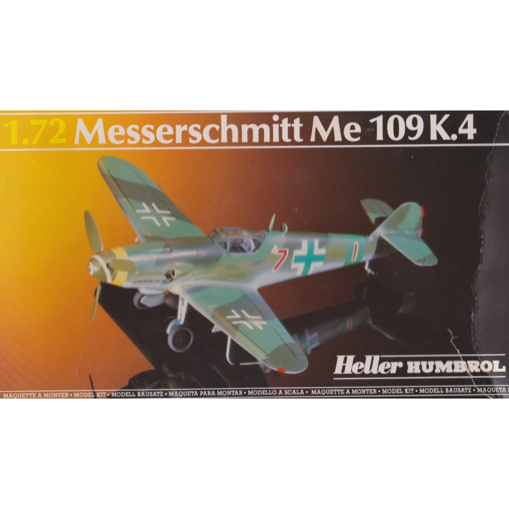 modellino in plastica HELLER HUMBOROL 80229 MESSERSCHMITT ME 109 K4 scala 1: 72 nuovo in scatola  aperta e danneggiata