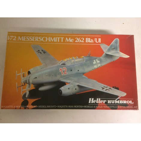 modellino in plastica HELLER HUMBOROL 80233 MESSERSCHMITT ME 262 BLA /U1 scala 1: 72 nuovo in scatola  aperta e danneggiata