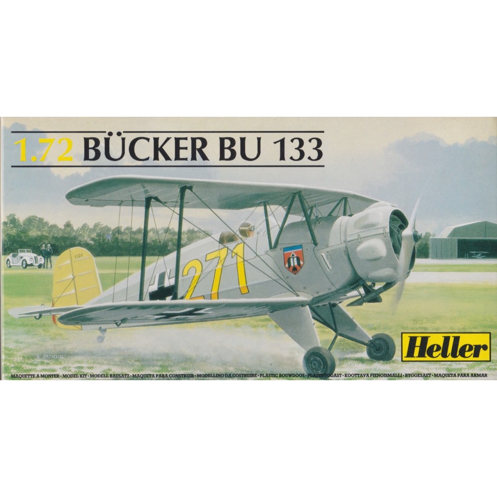 plastic model kit scale 1 : 72 HELLER 80228 BUCKER BU 133 new in open box