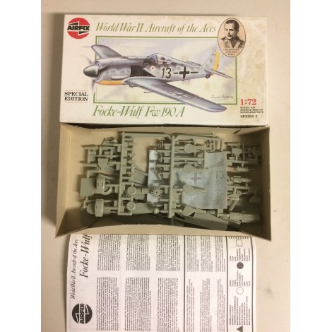 modellino in plastica AIRFIX 02085 FOCKE WULF FW 190 A scala 1: 72 nuovo in scatola  aperta e danneggiata