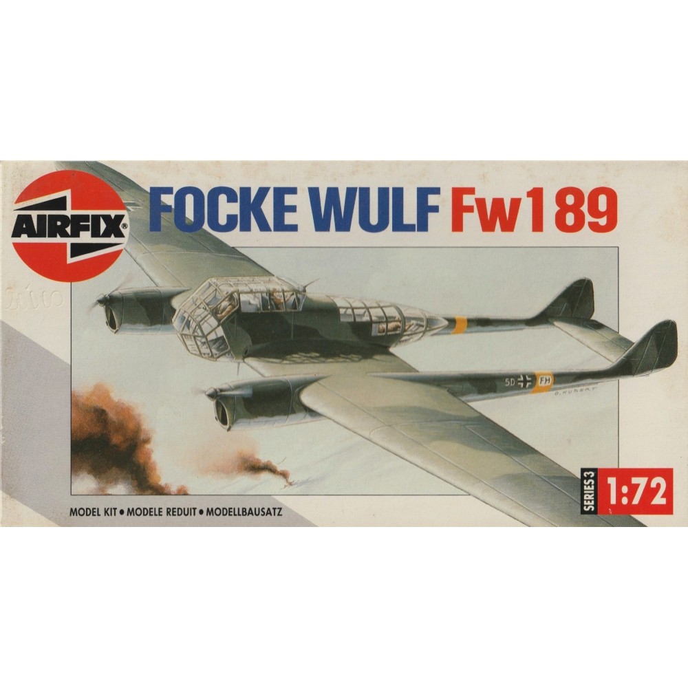 modellino in plastica AIRFIX 03053 FOCKE WULF FW 189 scala 1: 72 nuovo in scatola  aperta e danneggiata