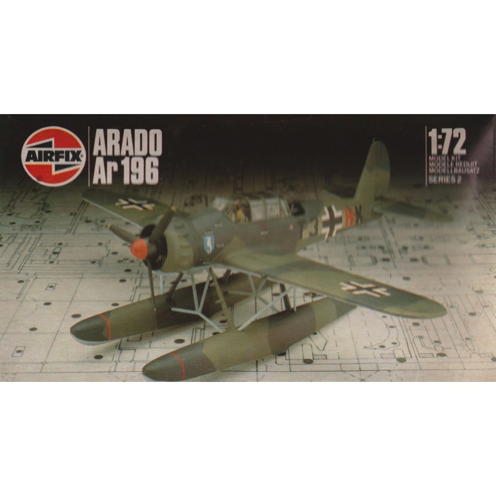 modellino in plastica AIRFIX 9 02019 ARADO AR 196 scala 1: 72 nuovo in scatola  aperta e danneggiata