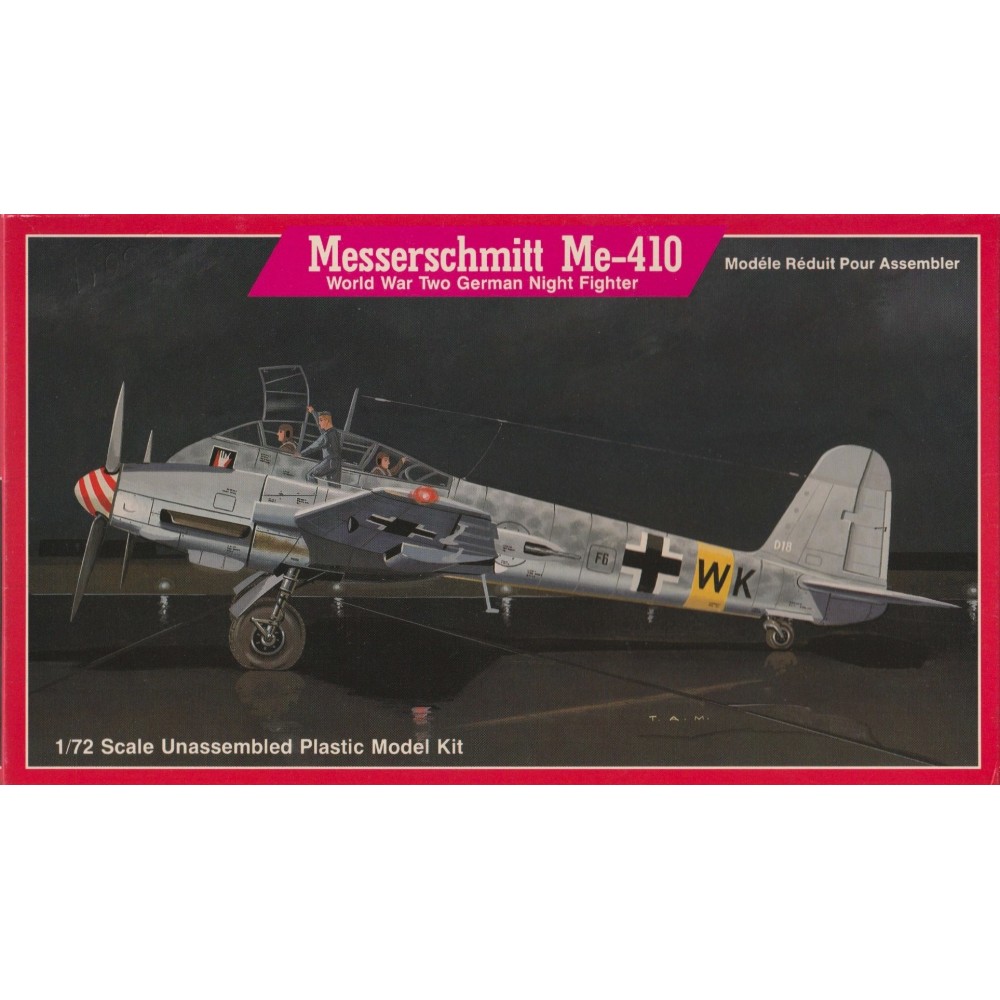 modellino in plastica LINDBERG 473 MESSERSCHMITT ME 410   scala 1: 72 nuovo in scatola  aperta e danneggiata