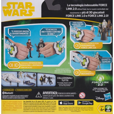 STAR WARS FORCE LINK STARTER SET WITH HAN SOLO ACTION FIGURE  3.75 " - 9 cm  hasbro E 0322