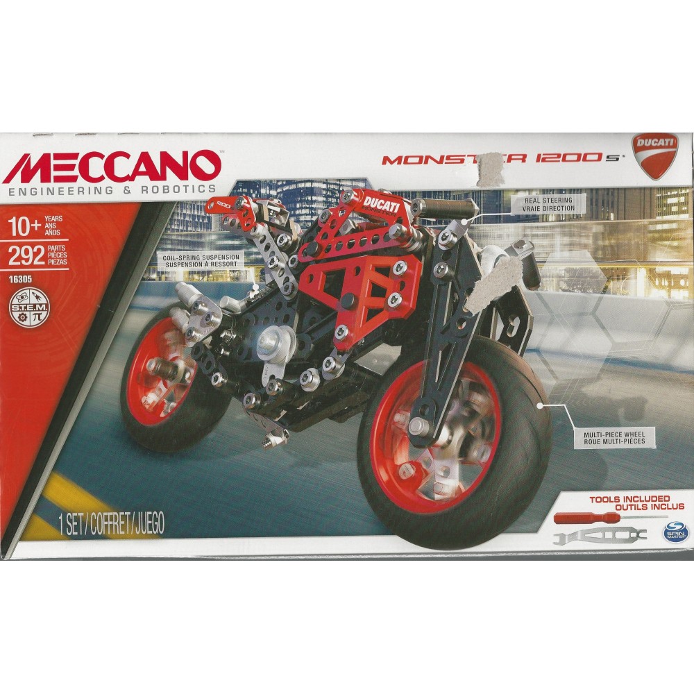 MECCANO 16305 damaged box  MOTO DUCATI MONSTER 1200