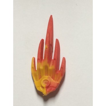 LEGO USED BIONICLE REPLACEMENT PART 92212 SHELL 7X3X1 W. DOUBLE STICK 3.2  MULTIC. RED YELLOW