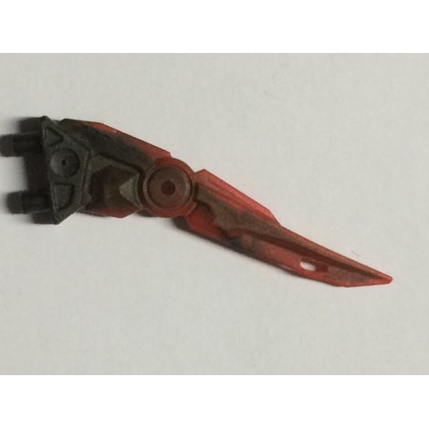 LEGO USED BIONICLE REPLACEMENT PART 92235 ( 73914 ) DESIGN POINT W. D. STICK 3.2  MULTICOLOR RED - BLACK