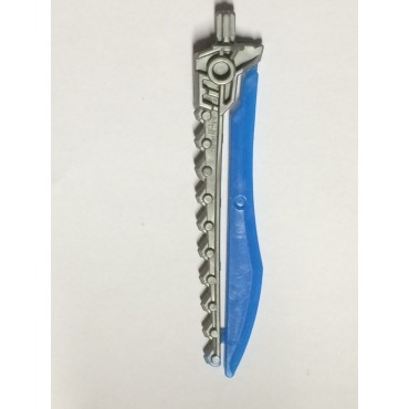 LEGO USED BIONICLE REPLACEMENT PART 98568  SWORD-SIMULTAN-SIZE MULTICOLOR SILVER - BLUE