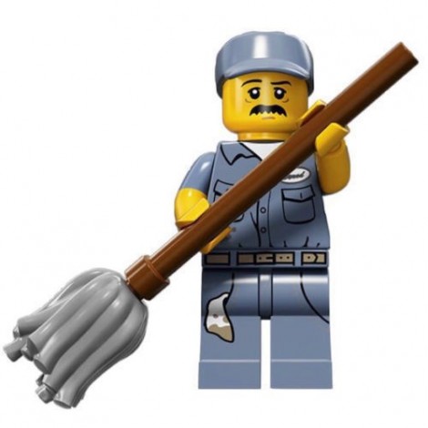 LEGO MINIFIGURES 71011 09 JANITOR  SERIE 15