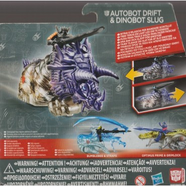 TRANSFORMERS DINO SPARKERS action figure AUTOBOT DRIFT & DINOBOT SLUG  age of extinction Hasbro A7681