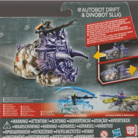 TRANSFORMERS DINO SPARKERS action figure AUTOBOT DRIFT & DINOBOT SLUG  age of extinction Hasbro A7681