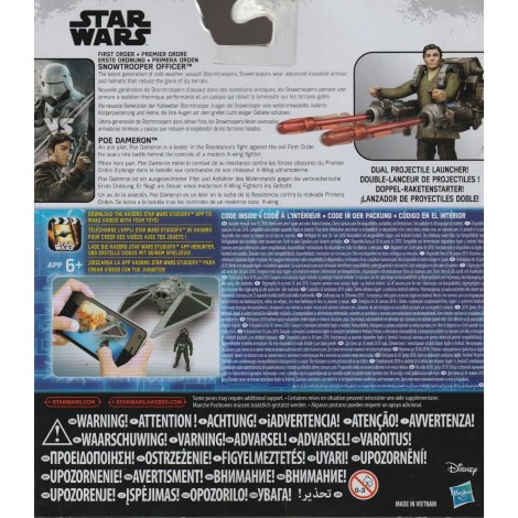 STAR WARS 3.75" - 9 cm ACTION FIGURE FIRST ORDER SNOWTROOPER vs POE DAMERON double pack Hasbro  B8612