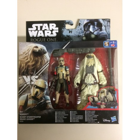 STAR WARS 3.75" - 9 cm ACTION FIGURE MOROFF vs SCARIF STORMTROOPER SQUAD LEADER double pack Hasbro  B7261