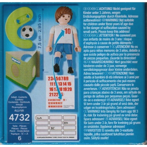 PLAYMOBIL 4732 GIOCATORE DI CALCIO - INGHILTERRA