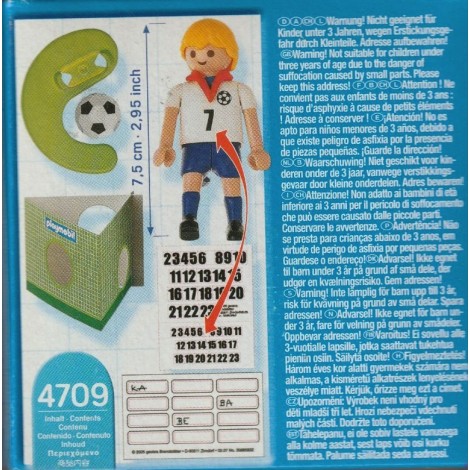 PLAYMOBIL 4732 GIOCATORE DI CALCIO - INGHILTERRA