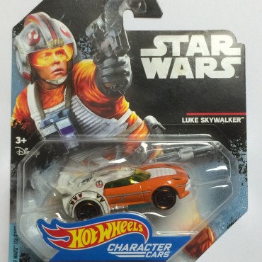 HOT WHEELS - STAR WARS  CHARACTER CAR LUKE SKYWALKER single vehicle package DXP41 - 0910