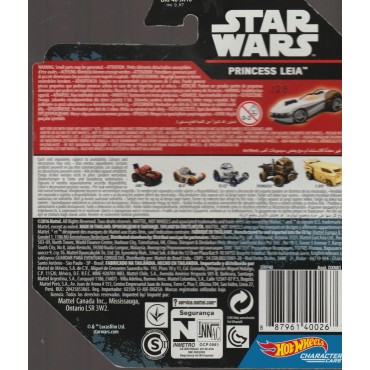 HOT WHEELS - STAR WARS  CHARACTER CAR PRINCESS LEIA single vehicle package DXP40 - JA10