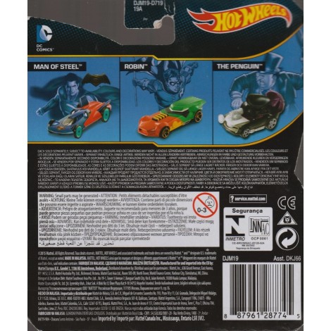 HOT WHEELS - DC COMICS SUPERHERO CHARACTER CAR THE PENGUIN single vehicle package DMM17 07NT