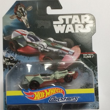 HOT WHEELS - STAR WARS  CARSHIPS BOBA FETT'S SLAVE I single vehicle package DPV28