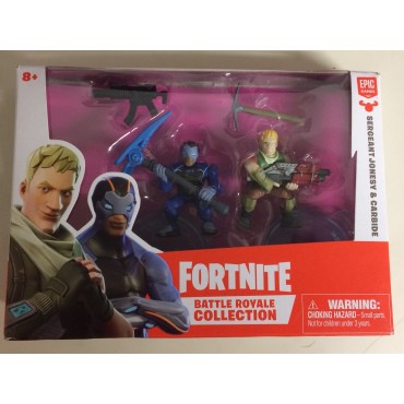 FORTNITE BATTLE ROYALE COLLECTION DUO PACK  2 ACTION FIGURES PACK  SERGEANT JONESY - CARBIDE EPIC GAMES 35633