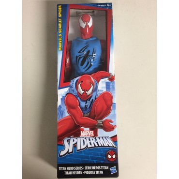 MARVEL SPIDER MAN  ACTION FIGURE 12 " - 30 cm MARVEL'S SCARLET SPIDER HASBRO  C0018  TITAN HERO SERIES