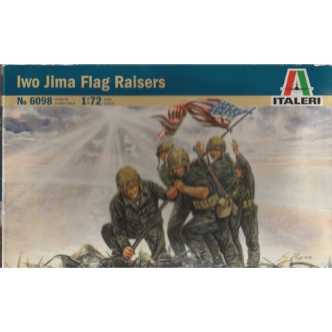 soldatini in plastica scala 1 : 72 ITALERI 6098 IWO JIMA FLAG RAISERS  nuovo con scatola aperta
