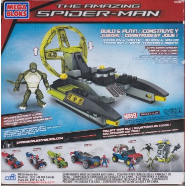 MEGA BLOKS L'UOMO RAGNO 91338  LIZARD SEEWER SPEEDER