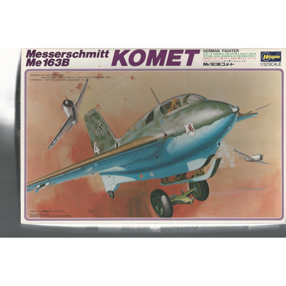 modellino in plastica scala 1 : 32 HASEGAWA deluxe serie S014 : 1800 MESSERSCHMITT ME 262A nuovo con scatola aperta