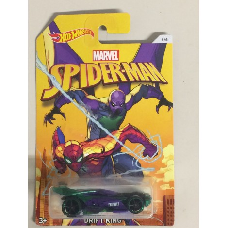 HOT WHEELS - MARVEL SUPERHERO CHARACTER CAR TEEGRAY spider man the homecoming single vehicle package  DWD18