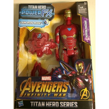 MARVEL AVENGERS ACTION FIGURE 12" 30 CM IRON MAN POWER FX INFINITY WAR HASBRO E0606 TITAN HERO SERIE