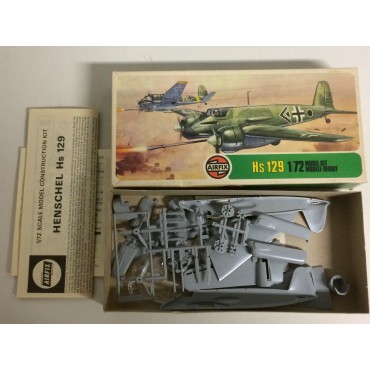 modellino in plastica AIRFIX 02032-3  HENSCHEL HS 129 serie 2  scala 1: 72 nuovo in scatola  aperta