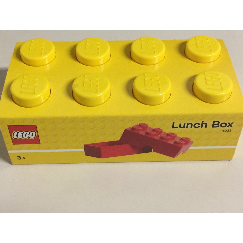 LEGO STORAGE 4023 LUNCH BOX YELLOW NEW STILL SEALED size 200 X 100