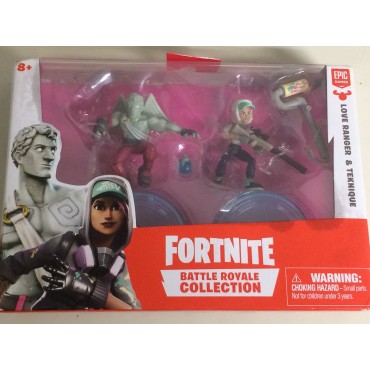 FORTNITE BATTLE ROYALE COLLECTION DUO PACK  2 ACTION FIGURES PACK  LOVE RANGER - TEKNIQUE EPIC GAMES