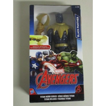 MARVEL AVENGERS  ACTION FIGURE 12 " - 30 cm BLACK PANTHER WITH WEAPON  HASBRO B6149  TITAN HERO SERIES