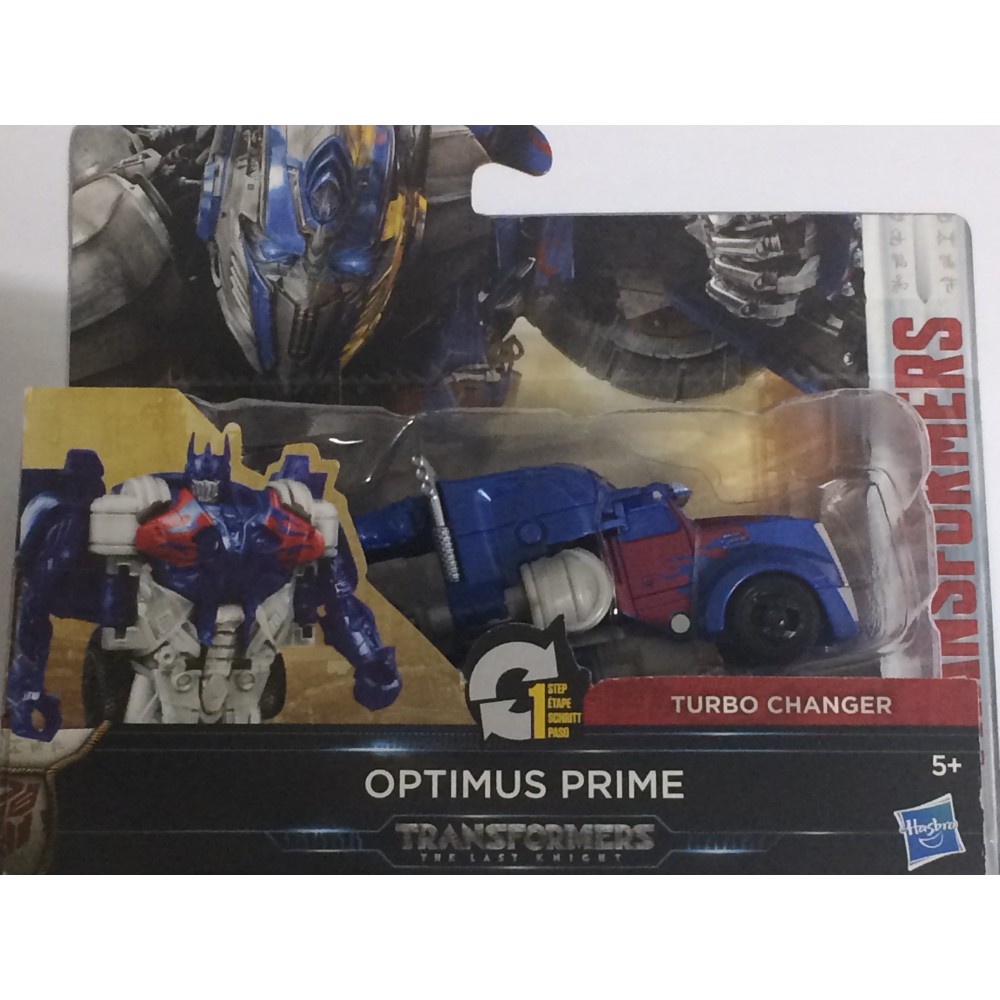 Transformers 5 The Last Knight One Step Turbo Changer Optimus Prime Toy  Review Hasbro 