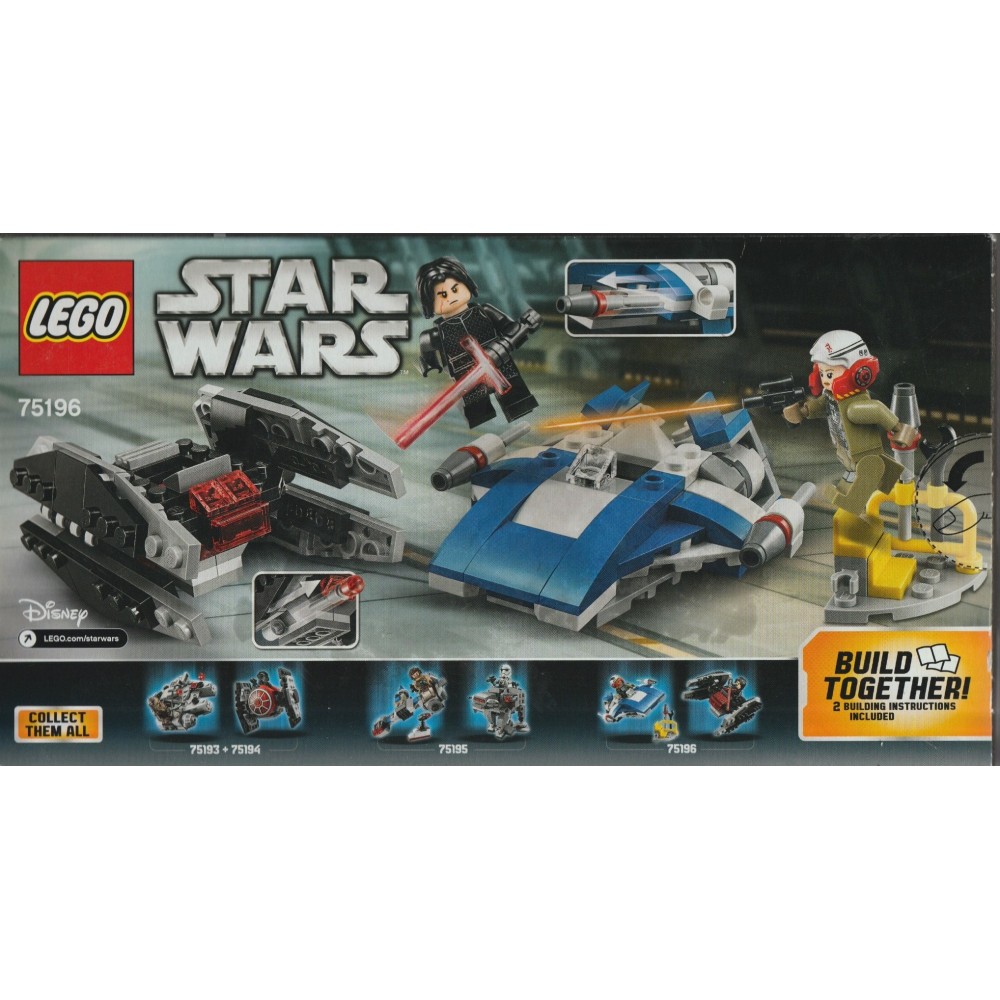 LEGO Star Wars: The Last Jedi A-Wing vs. TIE Silencer Microfighters 75196  Building Kit (188 Pieces) (Discontinued by Manufacturer)