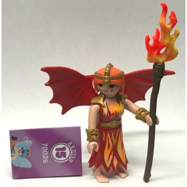 PLAYMOBIL FI?URES 70026 SERIE 15 07 SHE DEVIL WINGED FIRE KNIGHT