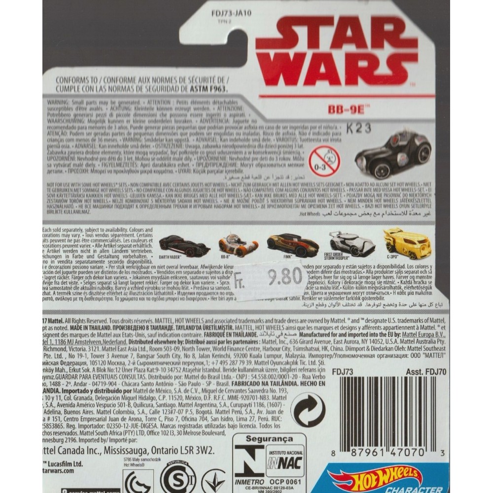 Hot Wheels Star Wars BB-9E Vehicle - 1:64 Scale Die-Cast Car - View #14
