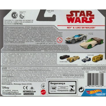 HOT WHEELS - STAR WARS  CHARACTER CAR BB-8 & POE DAMERON two vehicles package Hasbro FDK40