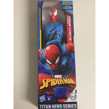 MARVEL  ACTION FIGURE 12 " - 30 cm  SCARLET SPIDER  HASBRO E2342  POWER FX TITAN HERO SERIES